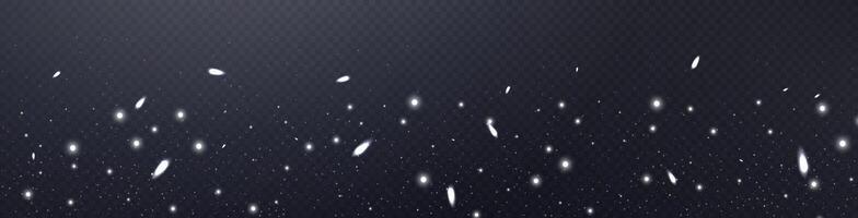 White glittering dots, particles, stars magic sparks. Glow flare light effect. Silver luminous points vector