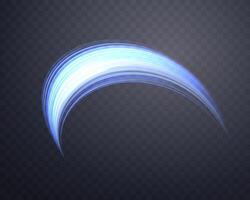 Glowing blue lines. Neon energy speed. light effect on a dark background vector
