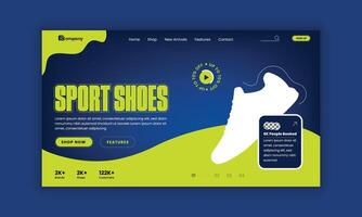Dynamic Sports Shoes Black Friday Sale Website Landing Page User Interface, User Experience Design Template vector