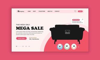 Product UI Banner Design and Landing Page Hero Section UI Design vector