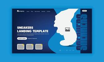 Women's Shoes Sale Website Landing Page User Interface and User Experience Design Template vector