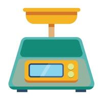 Illustration of scale digital measure on white vector