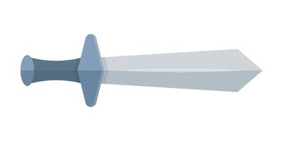 Old medieval sword icon in flat style. Weapon illustration on isolated background. Razor blade sign business concept. vector