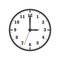 Clock icon in flat style. Round watch illustration on isolated background. Timer sign business concept. vector