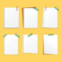 White sheet of paper in flat style. Empty paper note illustration on isolated background. Blank document sign business concept. vector