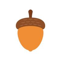 Acorn icon in flat style. Oak nut illustration on isolated background. Nature sign business concept. vector