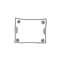 Hand drawn memo paper sheet icon in flat style. Doodle sketch illustration on isolated background. Doodle page sign business concept. vector