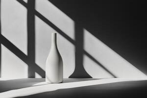 White Bottle in a Window's Shadow photo