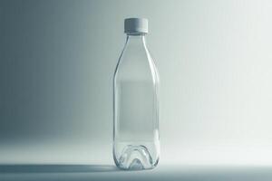 A Transparent Plastic Bottle with a White Lid photo