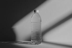 A Clear Plastic Water Bottle on a White Surface photo