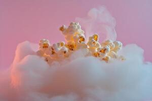 Popcorn Puffs Nestled In A Fluffy White Cloud photo