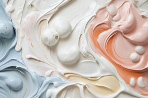Abstract Swirls of Pastel Paint Colors photo