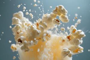 Popcorn Explosion A Burst Of Fluffy White Kernels photo