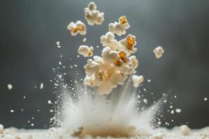 Popcorn Explosion A Cloud Of Fluffy White Kernels photo