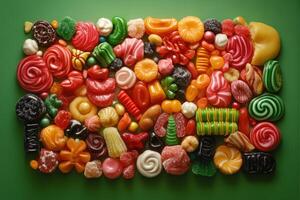 A Colorful Assortment Of Delicious Candies And Sweets photo