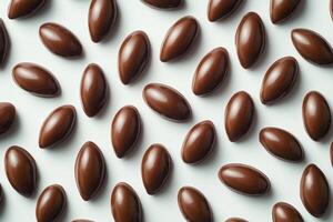 Brown Chocolate Candies Arranged In A Pattern photo