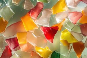 Colorful Translucent Fragments Arranged Artfully photo