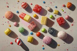 A Colorful Collection Of Assorted Candies And Sweets photo