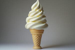 A Large Soft Serve Ice Cream Cone photo