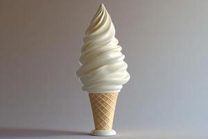 Large Soft Serve Ice Cream Cone On Display photo