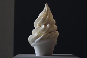 Creamy Soft Serve Ice Cream in a Cup photo