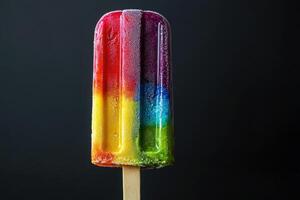 Rainbow Popsicle Frozen Treat On A Stick photo