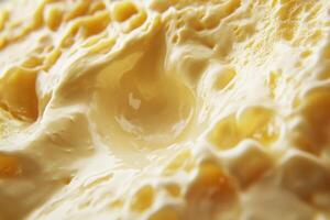 Creamy Yellow Substance Close Up Texture photo