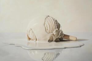 Melted Ice Cream On A Stick A Creamy Delight photo
