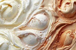 Creamy Vanilla and Coffee Ice Cream Swirls photo