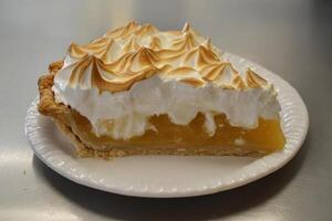 Delicious Lemon Meringue Pie Slice Awaits photo