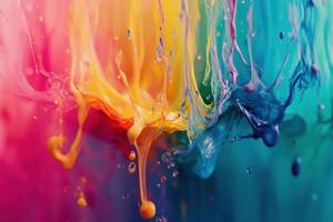 Vibrant Colors Exploding in a Liquid Splash photo