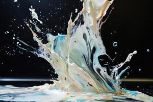 Abstract Paint Splash Artistic Expression photo
