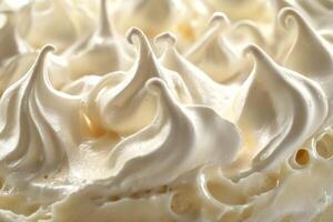 Creamy White Meringue Peaks Dessert Delight photo