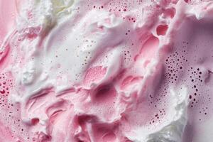 Pink and White Whipped Cream Swirls Texture photo