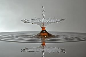 Water Drop Impact Crown Splash Reflection photo