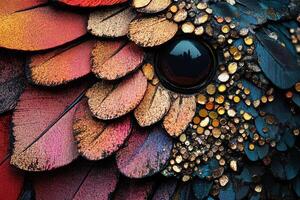 Ornate Avian Feathers Detailed Close Up photo