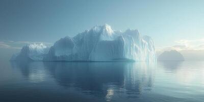 Majestic Iceberg in Calm Ocean Arctic Landscape Photography photo