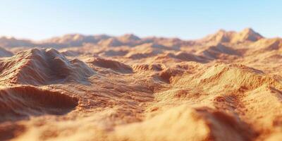 Rippled Desert Dunes Arid Landscape Sunlit Sand Texture 8k High Resolution Image photo