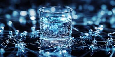 Global Water Conservation Networked Glass of Water photo