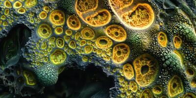 Microscopic Plant Cell Structure Intricate Chloroplasts Veins 8K High Resolution photo