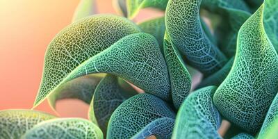 Abstract Green Leaf Macro Nature s Intricate Geometry High Resolution Botanical Detail photo