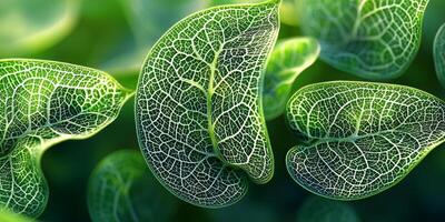 Intricate Green Leaf Macro Nature s Geometry Botany Plants Texture Detail High Resolution 8K photo