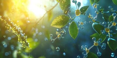 Photosynthesis Sunlight CO2 and Leaf Molecular Interaction photo
