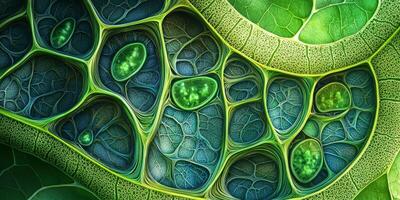Microscopic Leaf Structure Chloroplasts Photosynthesis Botany Nature photo