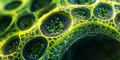 Microscopic Chloroplast Grana Thylakoids High Resolution 8K Science Image photo