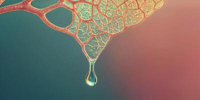 Leaf Vein Transpiration Water Droplet Macro Photography photo