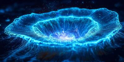 Bioluminescent Abstract Background Microscopic Cell 8K High Resolution Glowing Energy photo