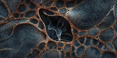 Intricate Cellular Structure Microscopic Leaf Pore Transpiration 8K photo