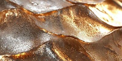 Luxurious Metallic Leaf Texture Golden Silver Copper Hues photo