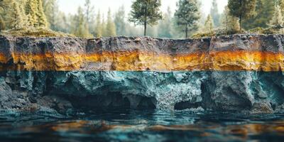 Earth s Layers Forest Soil Crust Mantle Core High Resolution Image photo